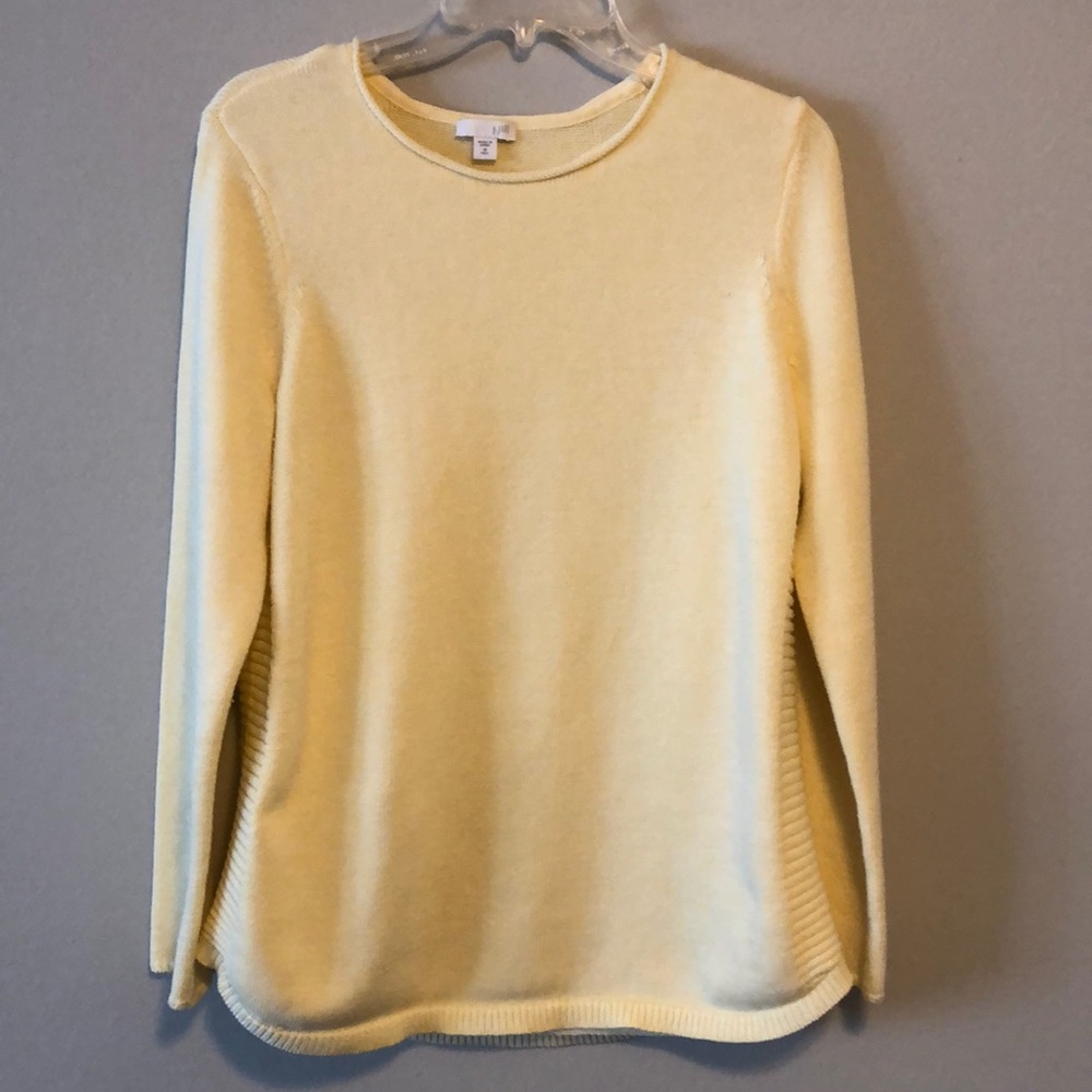 J.Jill Sweater Top Long Sleeve Yellow SZ M Like New!